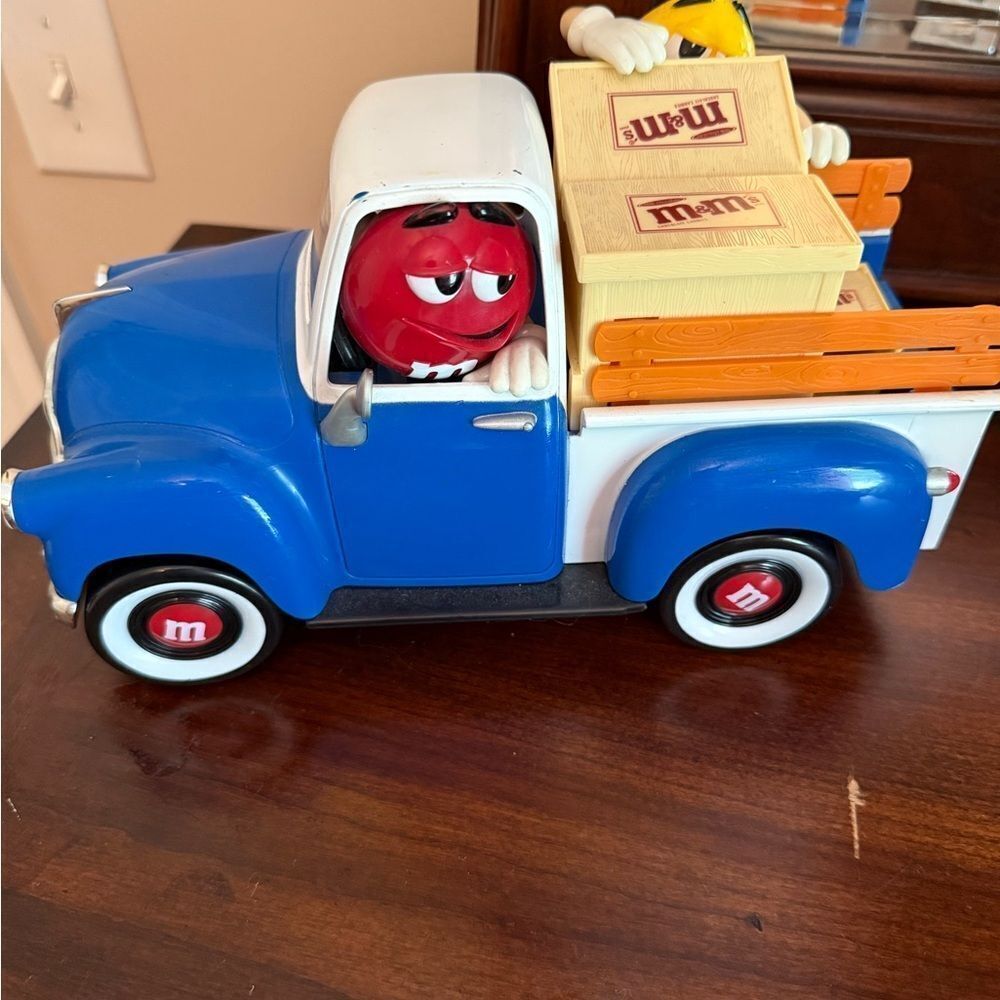 M&M's Blue and White Toy Truck Candy Dispenser